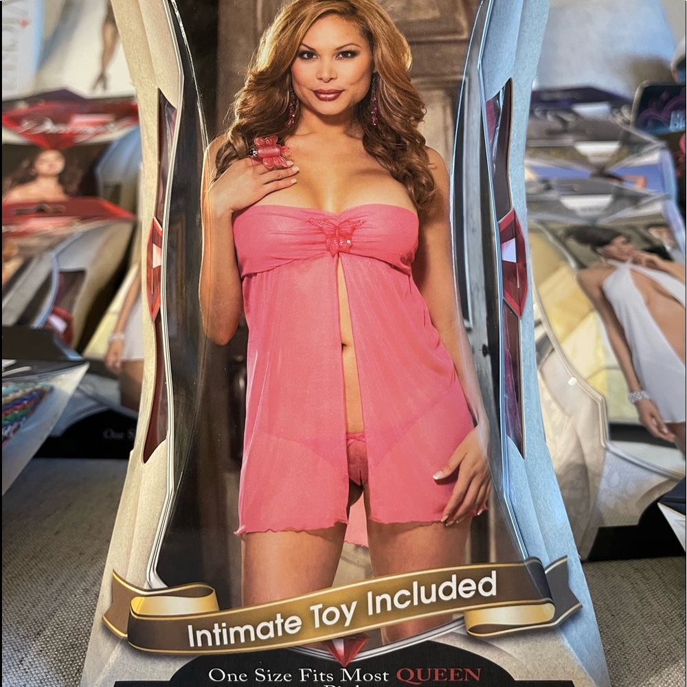 Pink babydoll with toy